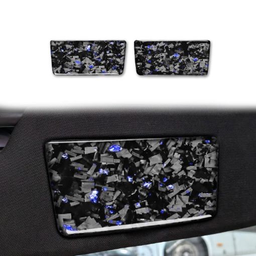 Gold Foil Carbon Fiber Mirror Stickers for Chevrolet Corvette C8 2020+ - 1