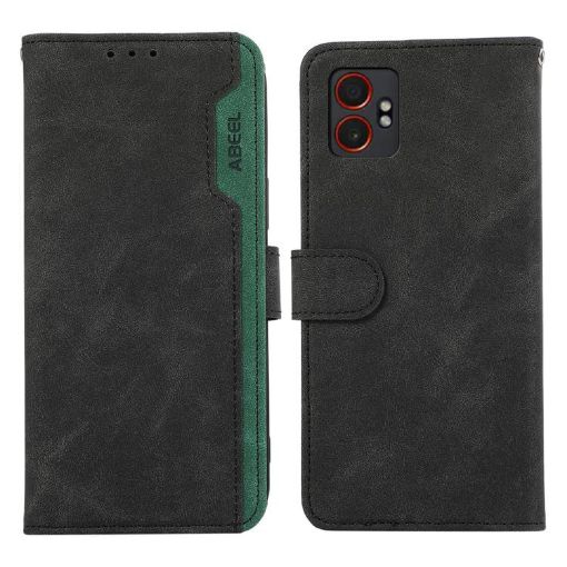 Samsung Galaxy XCover7 Pro ABEEL RFID Leather Case Black-Green - 1